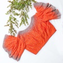 Vibrant orange blouse