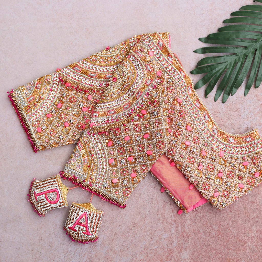 Coral Pink Bridal Blouse