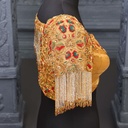 Stunning gold and red blouse.