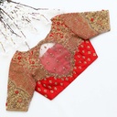 Introducing our exquisite Guardsman Red embroidery blouse