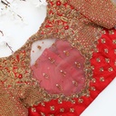 Introducing our exquisite Guardsman Red embroidery blouse