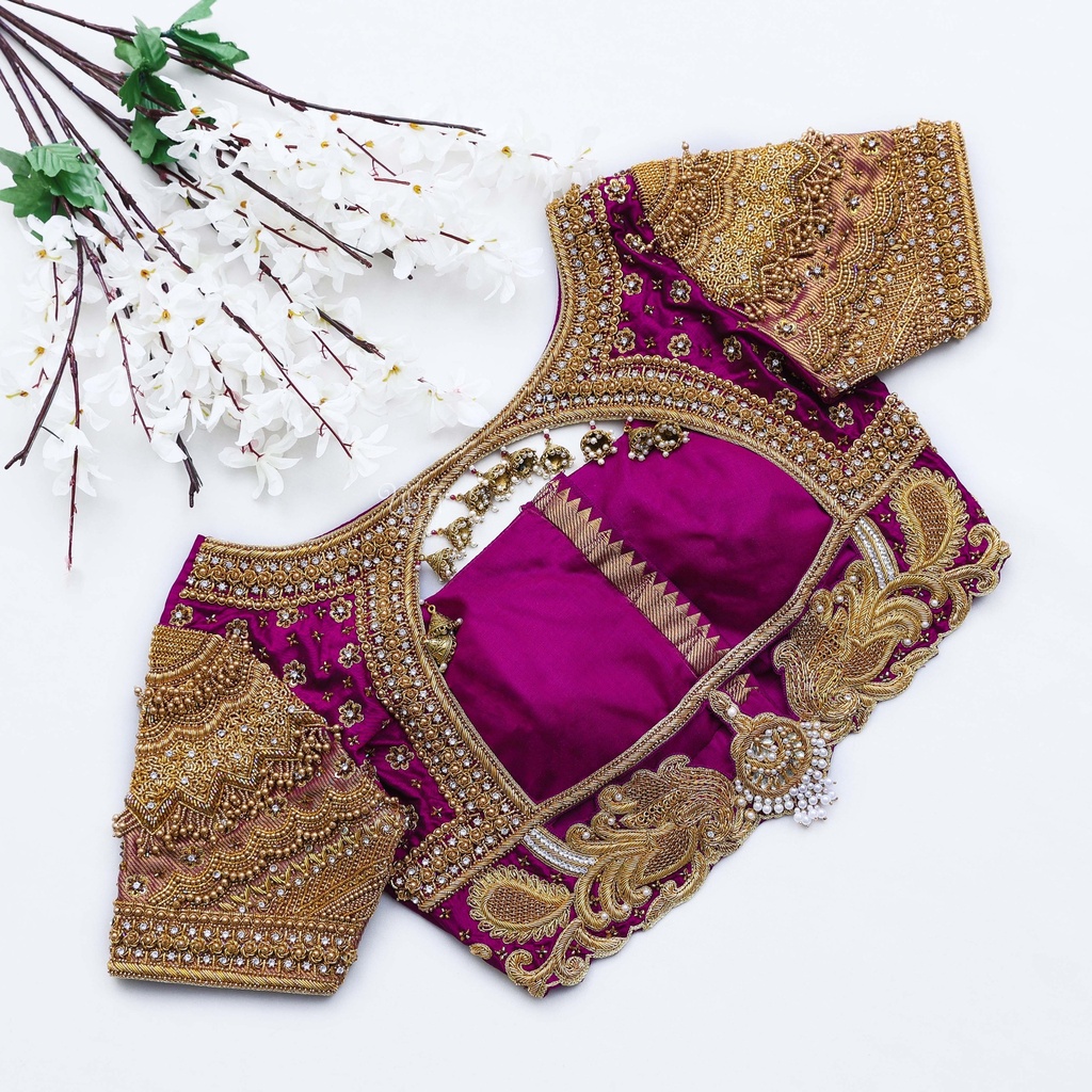 Introducing our exquisite Purple embroidery blouse