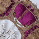 Introducing our exquisite Purple embroidery blouse