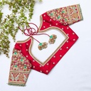 Red   embroidery blouse