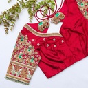 Red   embroidery blouse