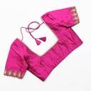 Blushing in this stunning Cerise Pink Bridal Blouse