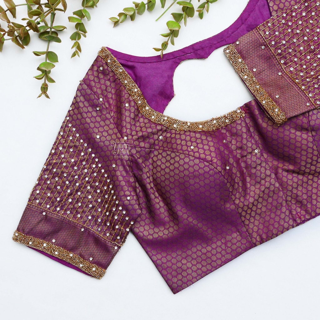 Stunning Purple Bridal Blouse