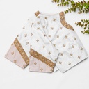 A vision in white, this bridal blouse is elevated with stunning gold embroidery
