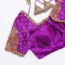 Royal Purple embroidery bridal blouse