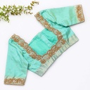 Tiffany Blue hand embroidery bridal blouse