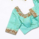Tiffany Blue hand embroidery bridal blouse
