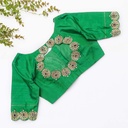 Green embroidery bridal blouse