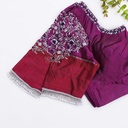 bridal look with this stunning brownish purple blouse