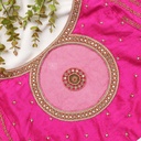 Pretty in pink . Rocking this stylish circular design blouse