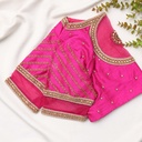 Pretty in pink . Rocking this stylish circular design blouse