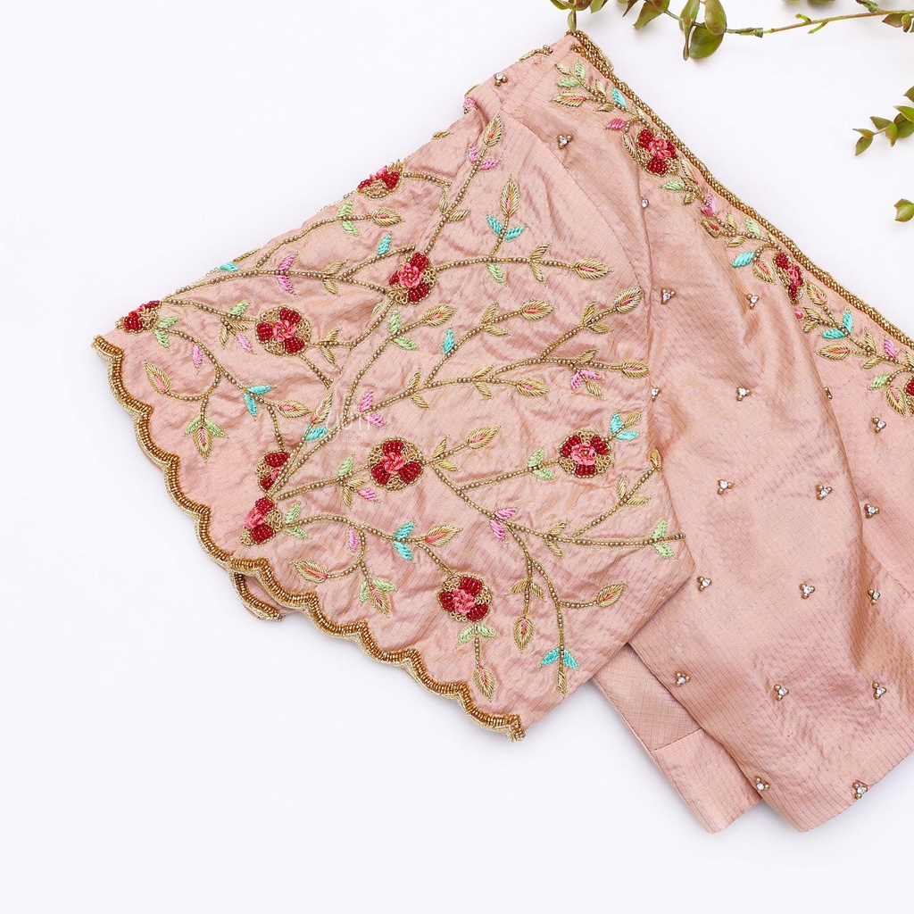 Just finished sewing the embroidery blouse with a unique pattern.