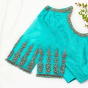 Ca Loving this blue blouse and the cute plant companion