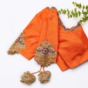 Bringing sunshine vibes with this vibrant orange blouse