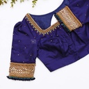 Bridal blouse with a cut out neck and a matching blouse