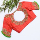 Pink embroidery bridal blouse
