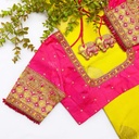 Pink embroidery bridal blouse