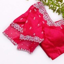 Bridal pink blouse with silver beads