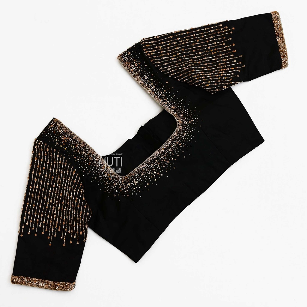 black-simple-stardust-bridal-blouse-3