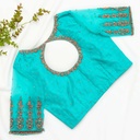 Aqua Blue embroidery bridal blouse