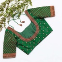 Green embroidery bridal blouse