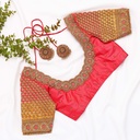 Introducing our stunning Light Red Embroidery blouse!