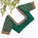 Green Embroidery bridal blouse
