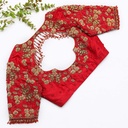 Fire Engine Red Embroidery bridal blouse