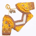 Yellow  Embroidery bridal blouse
