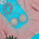 Peach simple stardust bridal blouse