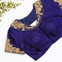 Blue hand embroidery bridal blouse