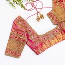 Dark Pink hand embroidery bridal blouse