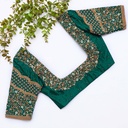 Deep Sea Green hand embroidery bridal blouse