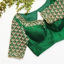 Deep Green  embroidery bridal blouse