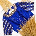 Blue fitting stone bridal blouse