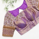 Purple color customized bridal blouse