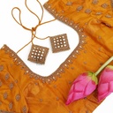 Orange blouse with kundan