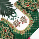 Green blouse with contrast lotus