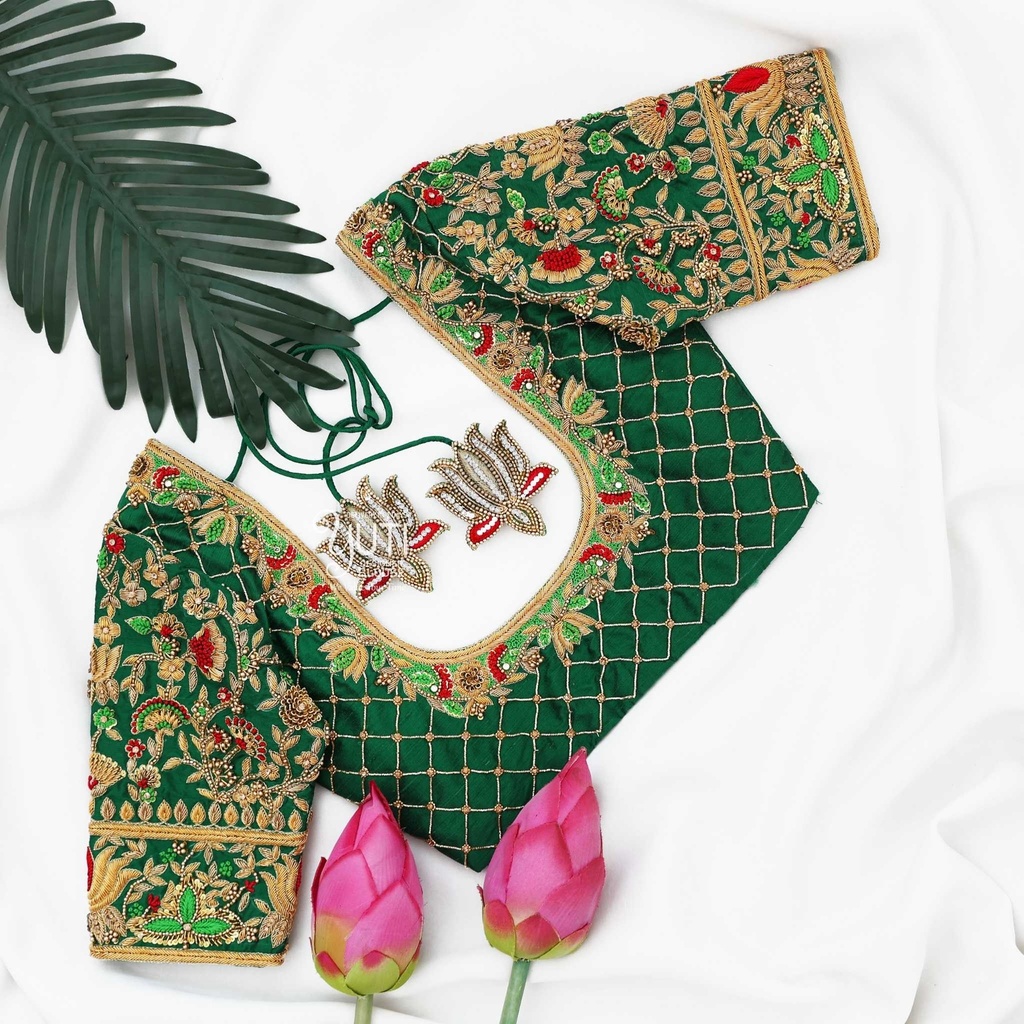 green-blouse-with-contrast-lotus-design-by-yuti-designers3