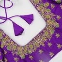 Purple floral motif pattern