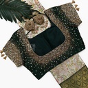 Dark green multicolor stardust bridal blouse