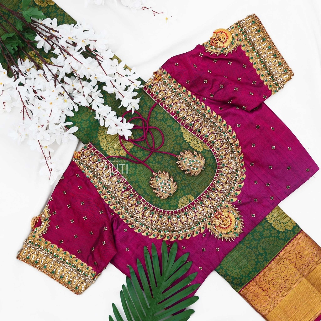 magenta-heavy-lakshmi-pendant-bridal-blouse-by-yuti-designer3
