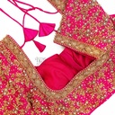 Corel pink scattered floral bridal blouse