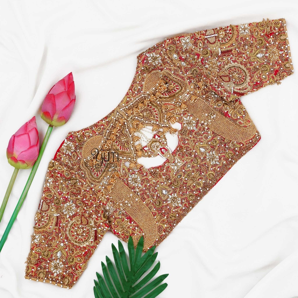 Red elephant bridal blouse