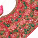 Orange 3d lotus bridal blouse