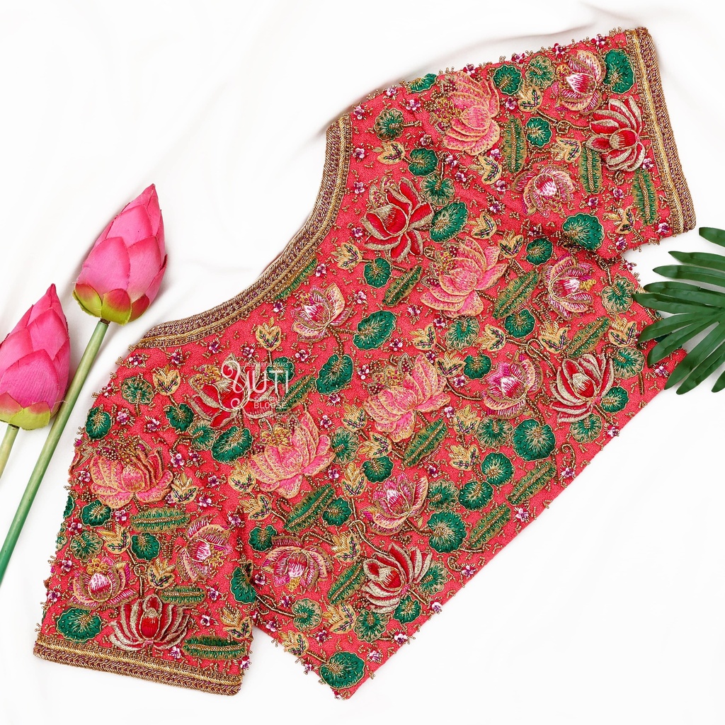 orange-3d-lotus-bridal-blouse-by-yuti-designer3